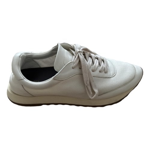 Pre-owned The Row Cloth Trainers In Ecru
