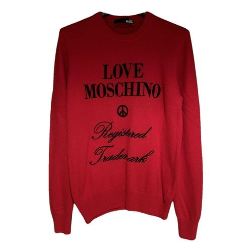 Pre-owned Moschino Love Wool Pull In Red