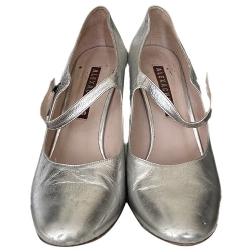 Pre-owned Alexa Chung Leather Heels In Silver