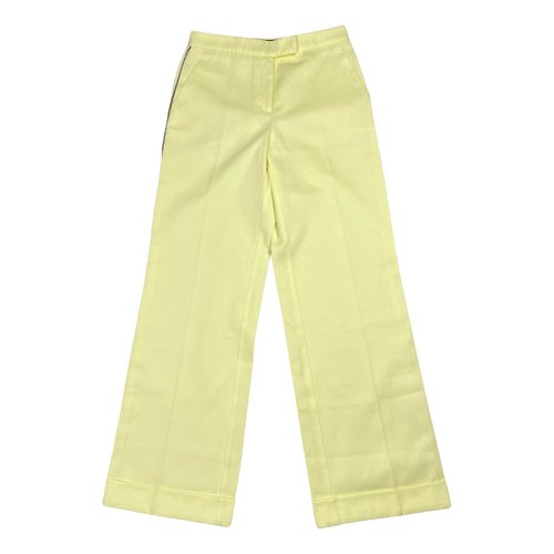Pre-owned Fendi Straight Pants In Yellow