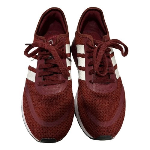 Pre-owned Adidas Originals Cloth Trainers In Burgundy