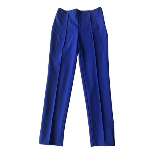 Pre-owned Escada Straight Pants In Blue