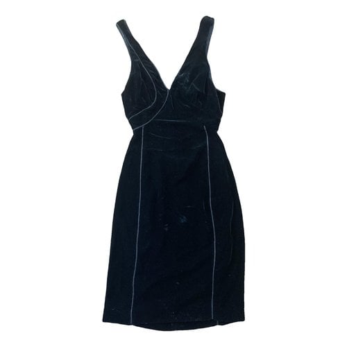 Pre-owned Miu Miu Velvet Mid-length Dress In Black