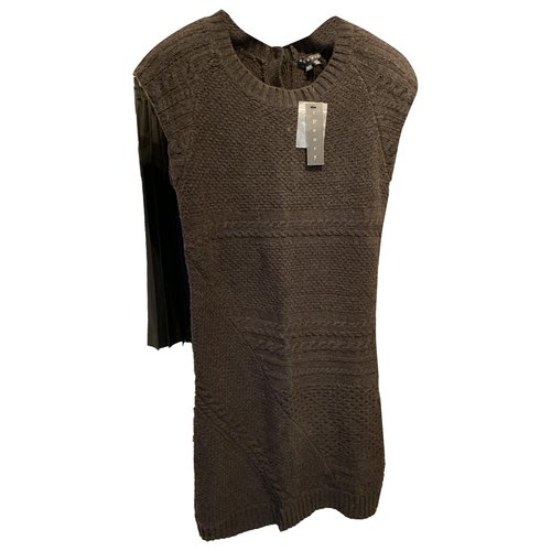 Pre-owned Theory Cashmere Mini Dress In Brown