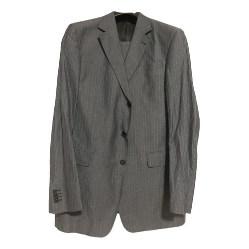 Pre-owned Van Laack Linen Suit In Grey