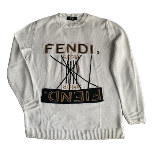 Pre-owned Fendi Pull In White
