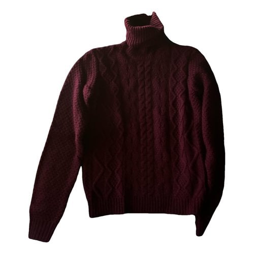 Pre-owned Malo Cashmere Jumper In Burgundy