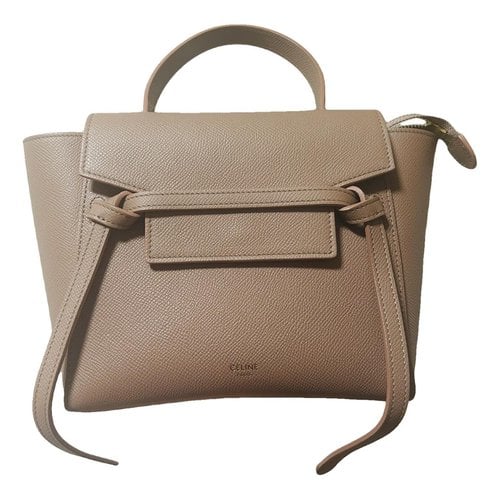Pre-owned Celine Belt Leather Handbag In Pink
