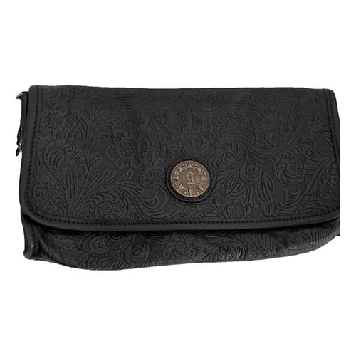 Pre-owned Galliano Leather Clutch Bag In Black