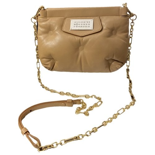 Pre-owned Maison Margiela Glam Slam Leather Crossbody Bag In Beige