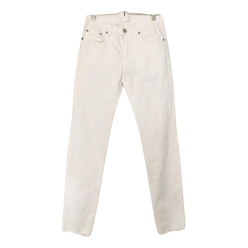 Pre-owned Acne Studios Slim Jeans In White