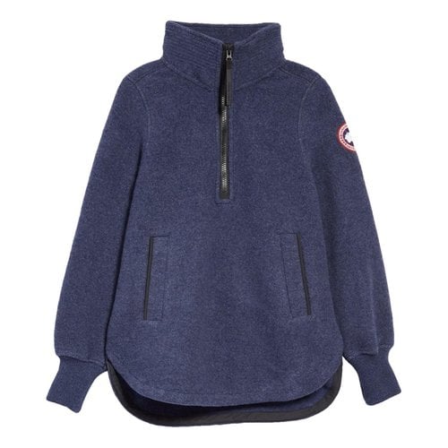 Pre-owned Canada Goose Wool Top In Blue
