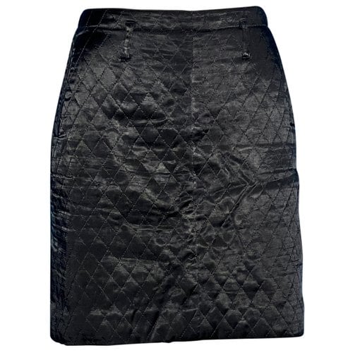 Pre-owned Jean Paul Gaultier Silk Mini Skirt In Black