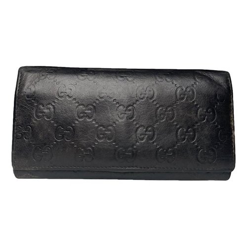 Pre-owned Gucci Gg Blooms Leather Wallet In Brown