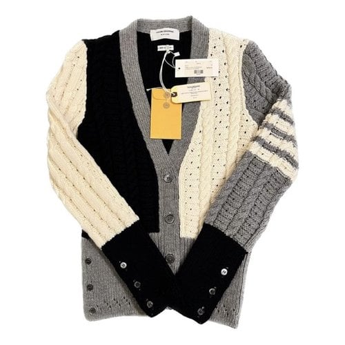 Pre-owned Thom Browne Wool Cardigan In Multicolour