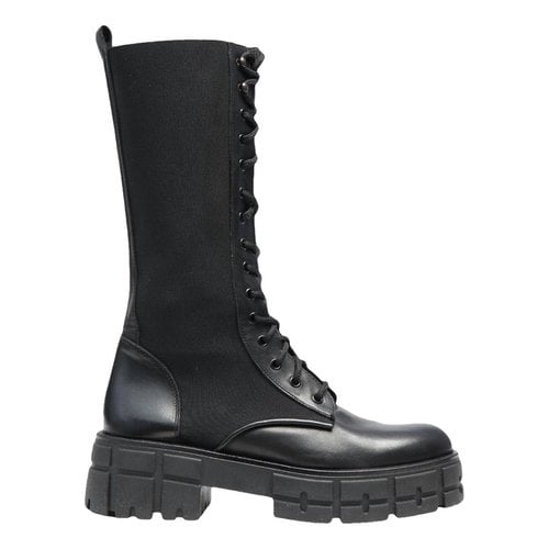 Pre-owned 8 By Yoox Leather Boots In Black