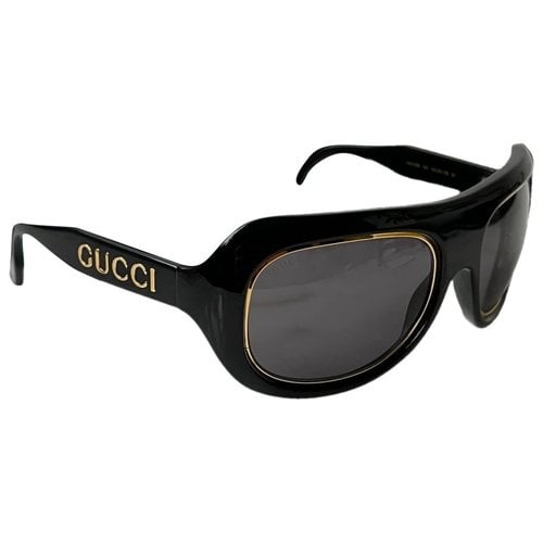 Pre-owned Gucci Aviator Sunglasses In Black