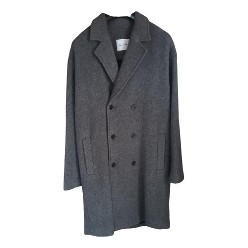 Pre-owned American Vintage Wool Coat In Grey