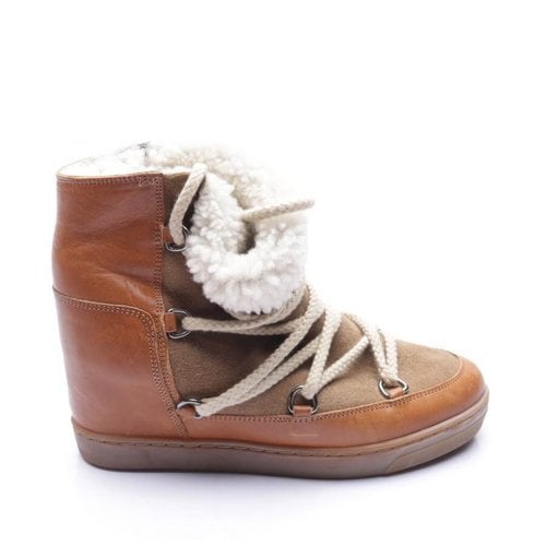 Pre-owned Isabel Marant Leather Trainers In Brown