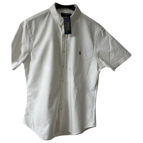 Pre-owned Polo Ralph Lauren Polo Classique Manches Courtes Shirt In White