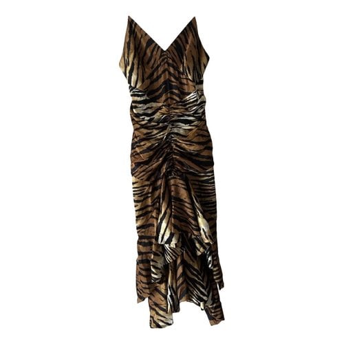 Pre-owned Alexandre Vauthier Silk Dress In Multicolour