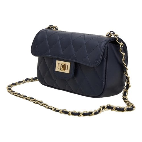 Pre-owned Max Mara Leather Crossbody Bag In Navy