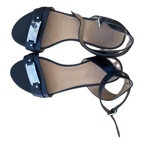 Pre-owned Marc By Marc Jacobs Leather Sandal In Black