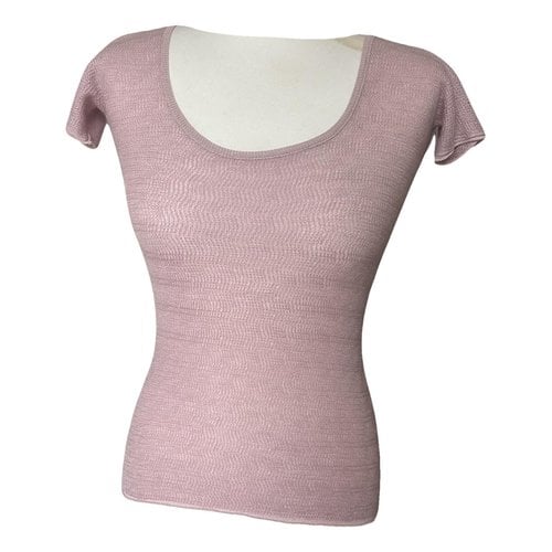 Pre-owned Jil Sander Silk T-shirt In Pink