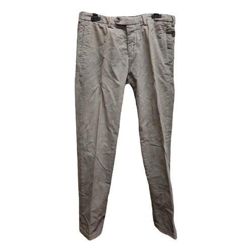 Pre-owned Cruciani Velvet Trousers In Grey