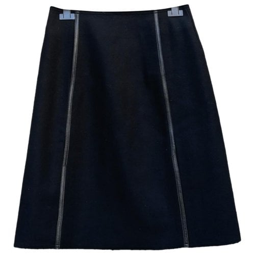Pre-owned Claudie Pierlot Wool Mid-length Skirt In Black