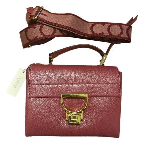 Pre-owned Coccinelle Leather Crossbody Bag In Burgundy