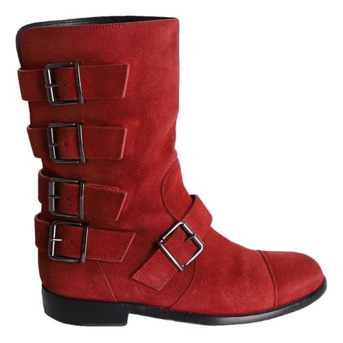 Pre-owned Giuseppe Zanotti Boots In Red