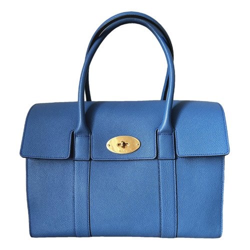 Pre-owned Mulberry Bayswater Leather Tote In Blue