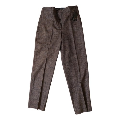 Pre-owned Seventy Wool Trousers In Camel