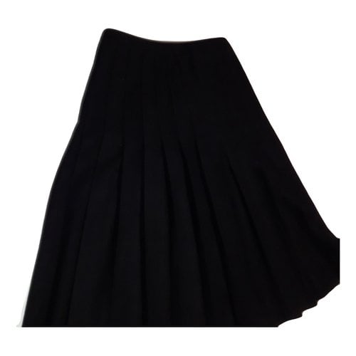 Pre-owned Cacharel Wool Mid-length Skirt In Black