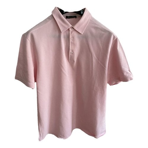Pre-owned Loro Piana Silk Polo Shirt In Pink