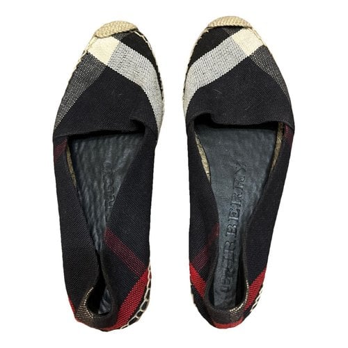 Pre-owned Burberry Cloth Espadrilles In Navy