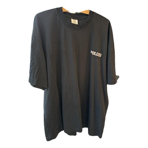 Pre-owned Vetements T-shirt In Black