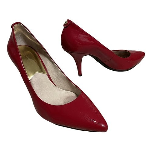 Pre-owned Michael Kors Patent Leather Heels In Red