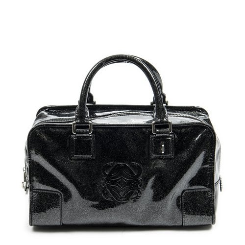 Pre-owned Loewe Amazona Leather Handbag In Black