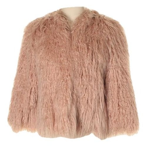 Pre-owned Theory Faux Fur Coat In Pink