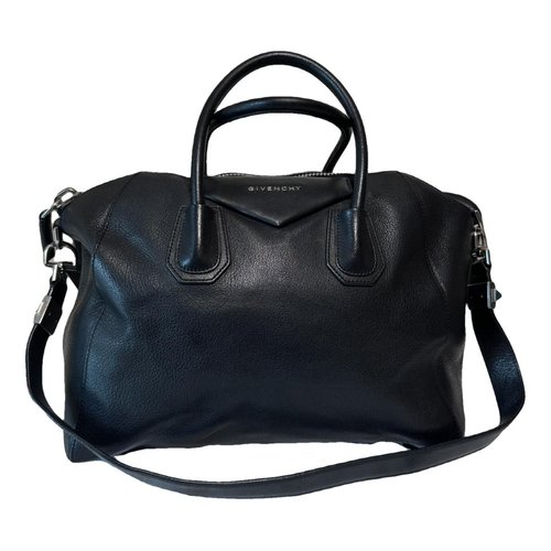 Pre-owned Givenchy Antigona Leather Handbag In Black