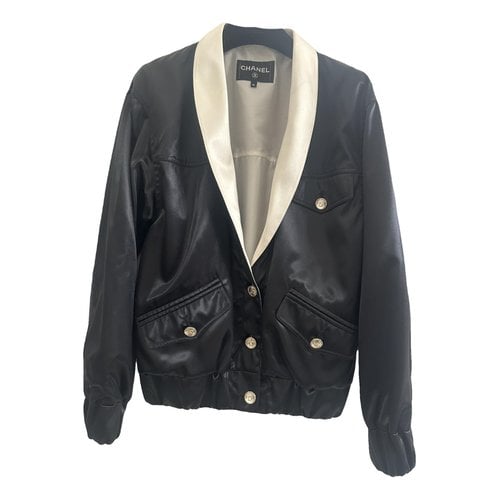 Pre-owned Chanel Silk Jacket In Black