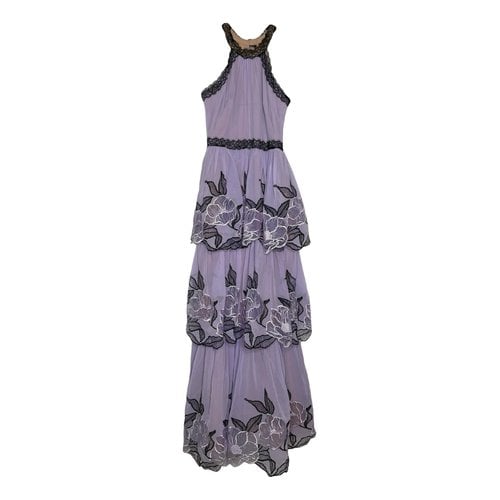 Pre-owned Marchesa Notte Maxi Dress In Purple