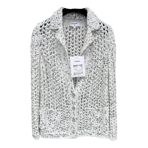Pre-owned Chanel Cardigan In White