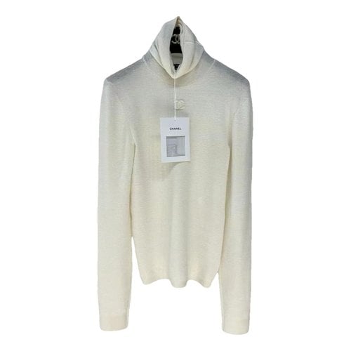 Pre-owned Chanel Cashmere Sweatshirt In White