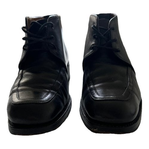 Pre-owned Grenson Leather Boots In Black