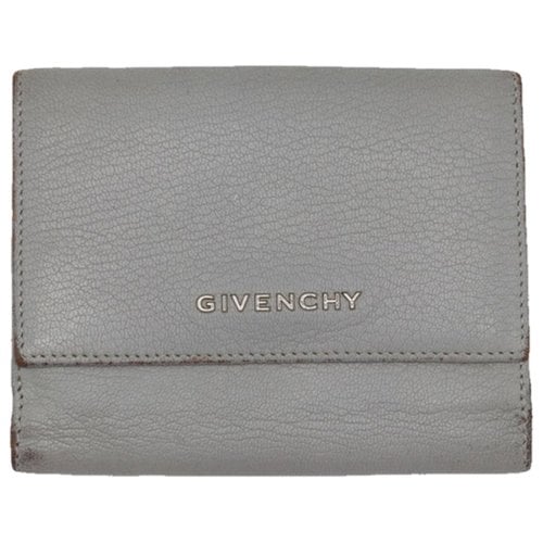 Pre-owned Givenchy Leather Wallet In Grey