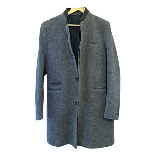 Pre-owned The Kooples Wool Coat In Anthracite