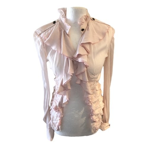 Pre-owned Just Cavalli Silk Blouse In Pink